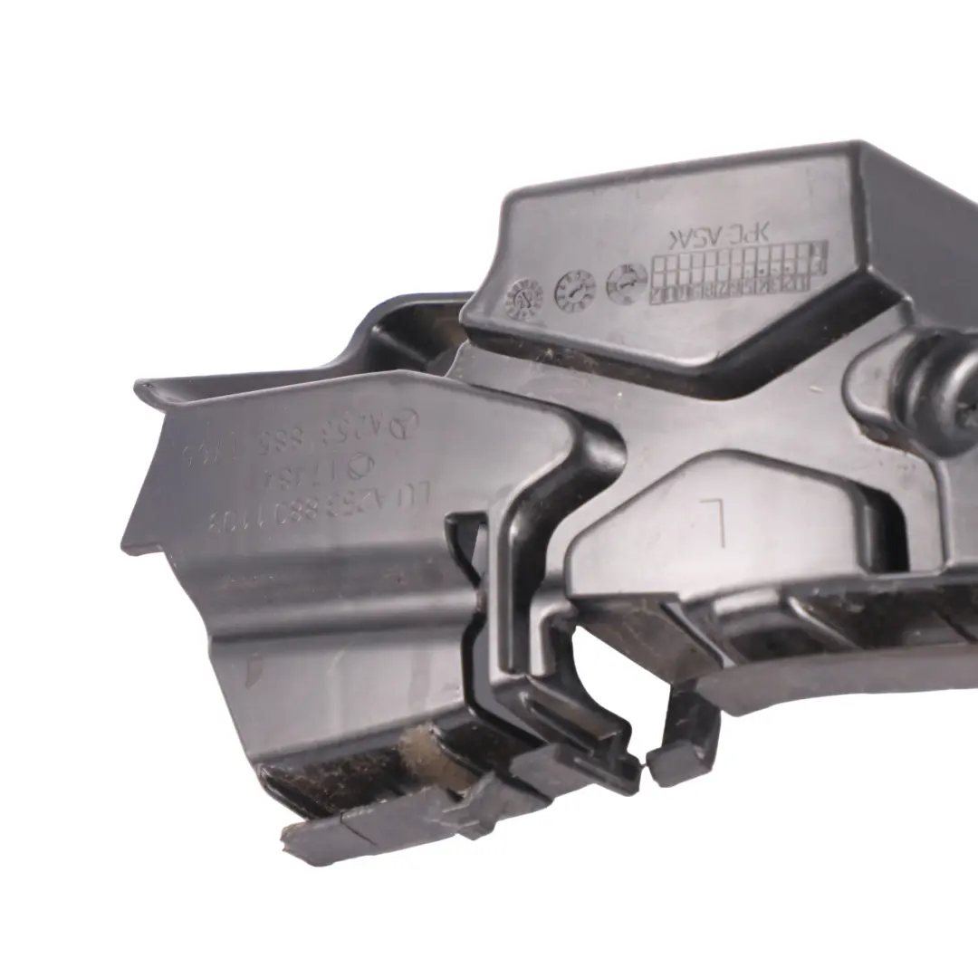 Bumper Carrier Left N/S Mount Support Bracket to Mercedes C253 Rear with Part number A2538801103 Mercedes C253 Rear Bumper Carrier Left N/S Mount Support Bracket - SKU A2538801103 - Part number A2538801103