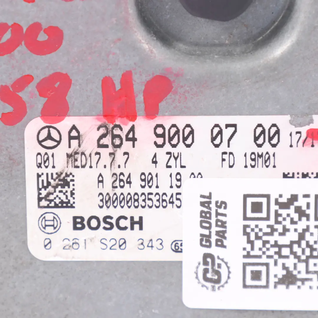 Mercedes W205 C 300 OM264.920 258HP Módulo Control Motor ECU - SKU A2649000700-3 - Número de pieza A2649000700