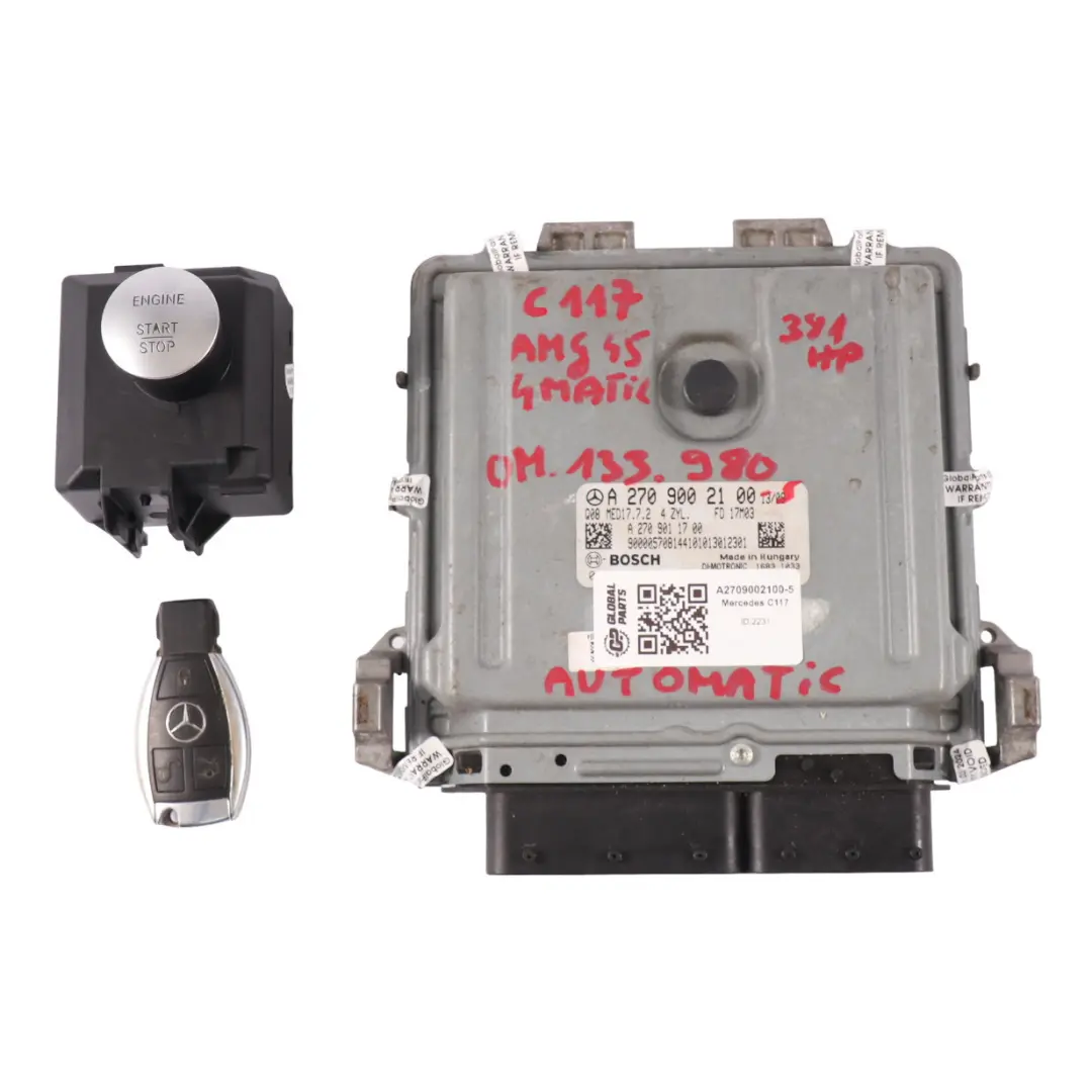 CLA45 M133.980 4-Matic Kit centralina controllo motore per Mercedes C117 con numero di parte A2709002100 Mercedes C117 CLA45 M133.980 4-Matic Kit centralina controllo motore - SKU A2709002100-5 - Numero di parte A2709002100