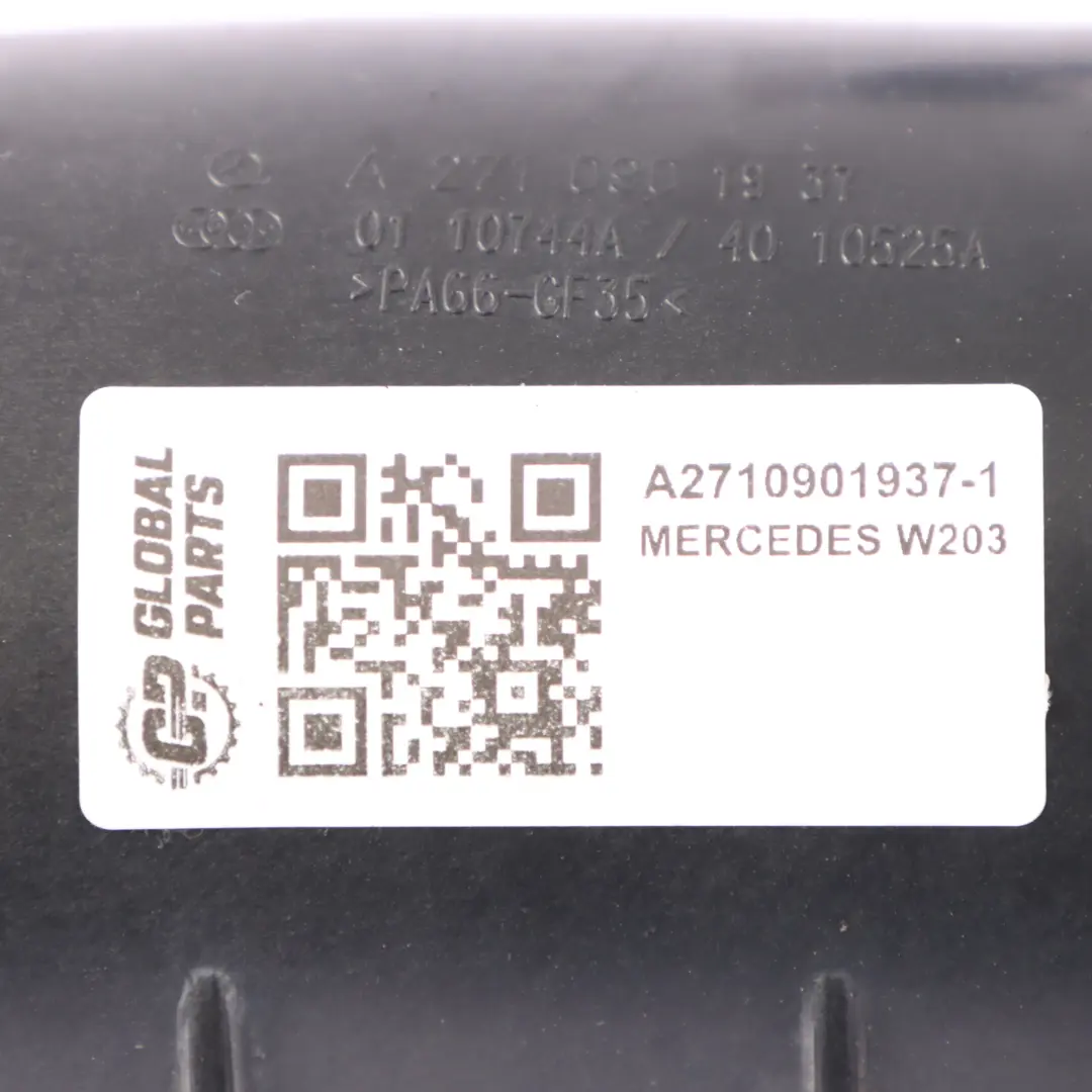 Pipe Mercedes W203 M271 Kompressor Air Intake Cross Hose Pipe to Intercooler with Part number A2710901937 Intercooler Pipe Mercedes W203 M271 Kompressor Air Intake Cross Hose Pipe - SKU A2710901937-1 - Part number A2710901937