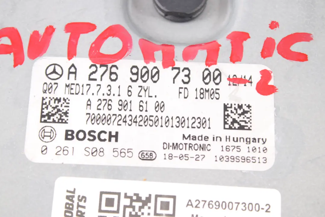 276.822 Komputer Silnika ECU do Mercedes R172 AMG SLC 43 o numerze A2769007300 Mercedes R172 AMG SLC 43 276.822 Komputer Silnika ECU - SKU A2769007300-2 - Numer Części A2769007300