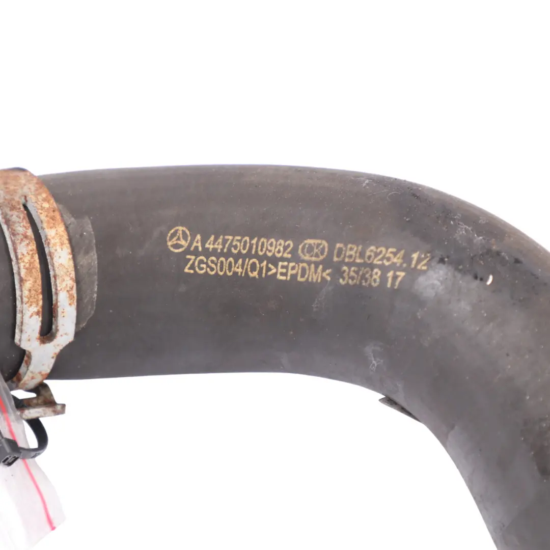 Water Coolant Pipe Hose 1.6 Diesel OM622 to Mercedes Vito W447 Engine with Part number A4475010982 Mercedes Vito W447 Engine Water Coolant Pipe Hose 1.6 Diesel OM622 - SKU A4475010982 - Part number A4475010982