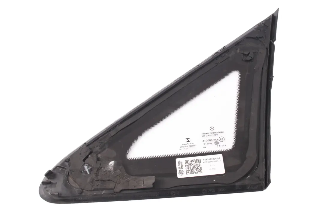  Finestrino Mercedes Vito W447 Vetro Fisso Anteriore AS2 Destro - SKU A4476730205-2 - Numero di parte A4476730205