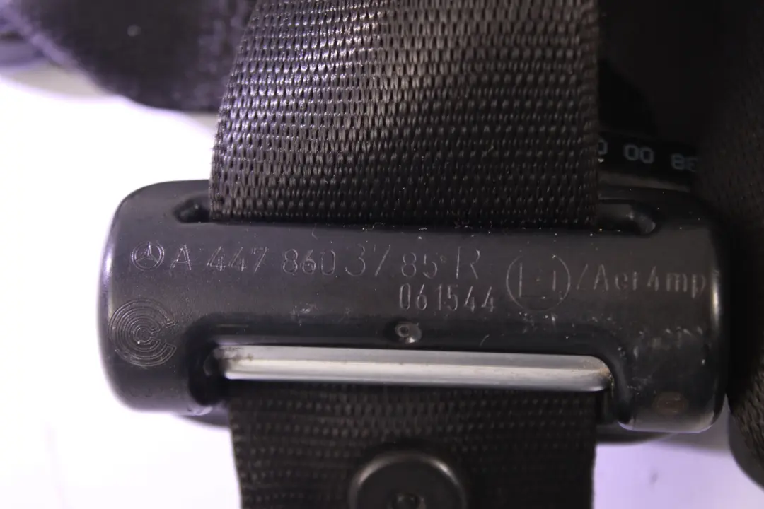 Belt Upper Front Right O/S Seatbelt Black to Mercedes Vito W447 Seat with Part number A4478603785 Mercedes Vito W447 Seat Belt Upper Front Right O/S Seatbelt Black - SKU A4478603785 - Part number A4478603785