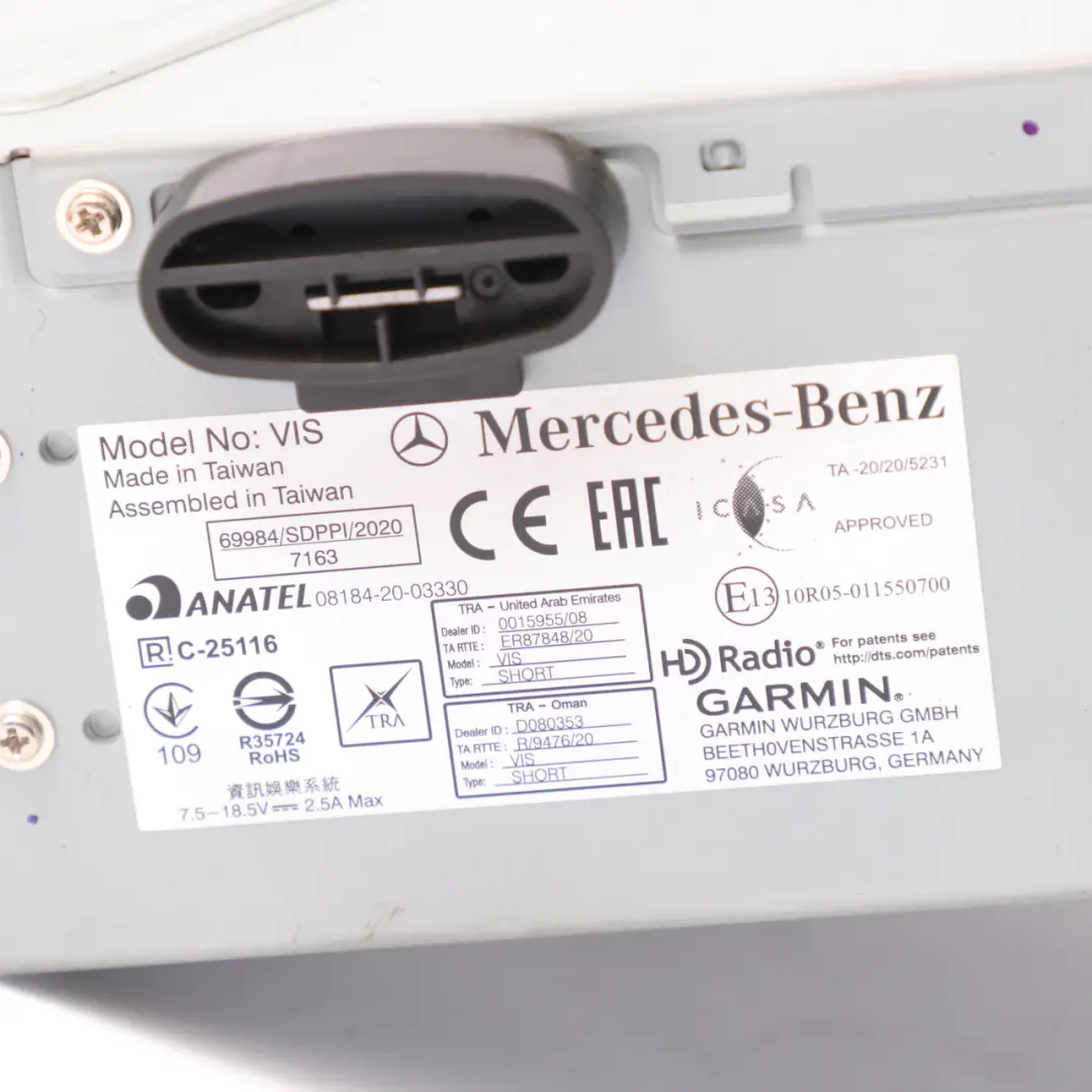 Head Unit Radio DAB Navigation GPS Nav Display Mercedes Vito W447 - SKU a4479005517 - Part number a4479005517