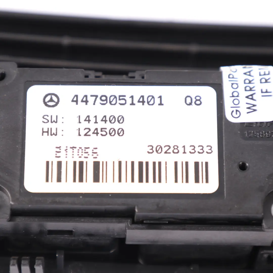Dashboard Switch Hazard Trim Cover Panel Black to Mercedes W447 with Part number A4479051401 Mercedes W447 Dashboard Switch Hazard Trim Cover Panel Black - SKU A4479051401 - Part number A4479051401