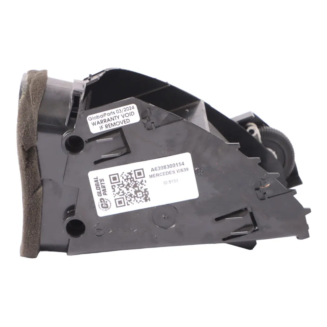 Rejilla ventilación izquierda salpicadero Boquilla para Mercedes W639 con número de pieza A6398300154 Mercedes W639 Rejilla ventilación izquierda salpicadero Boquilla - SKU A6398300154 - Número de pieza A6398300154