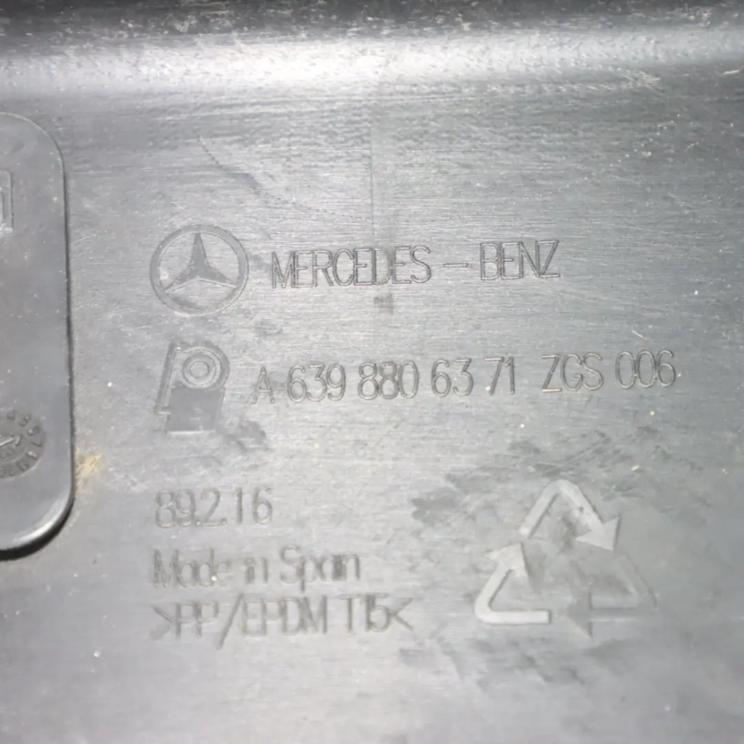 Mercedes Vito Viano W639 Hintere Stoßstangenverkleidung Brillant Silber - 9744 - SKU A6398851525-BRS - Teilenummer A6398851525