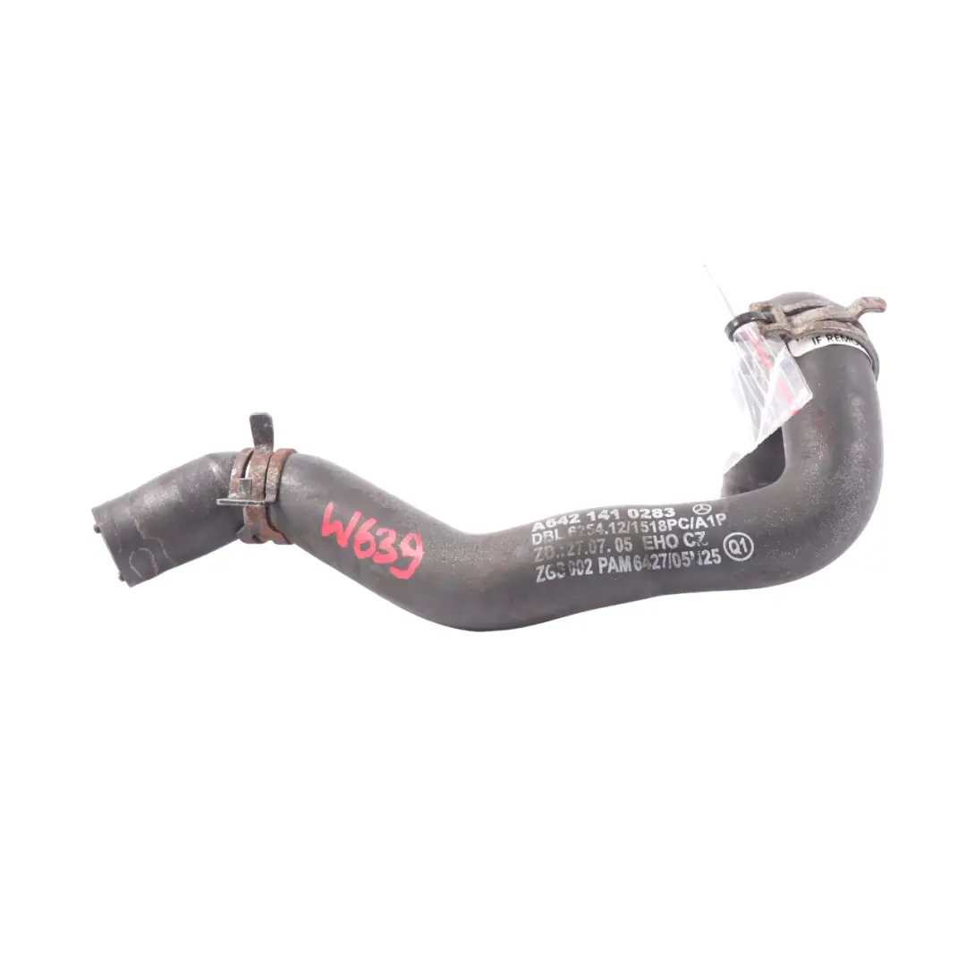 Tubo flessibile sagomato estremità allargata per Mercedes W639 con numero di parte A6421410283 Mercedes W639 Tubo flessibile sagomato estremità allargata - SKU A6421410283 - Numero di parte A6421410283