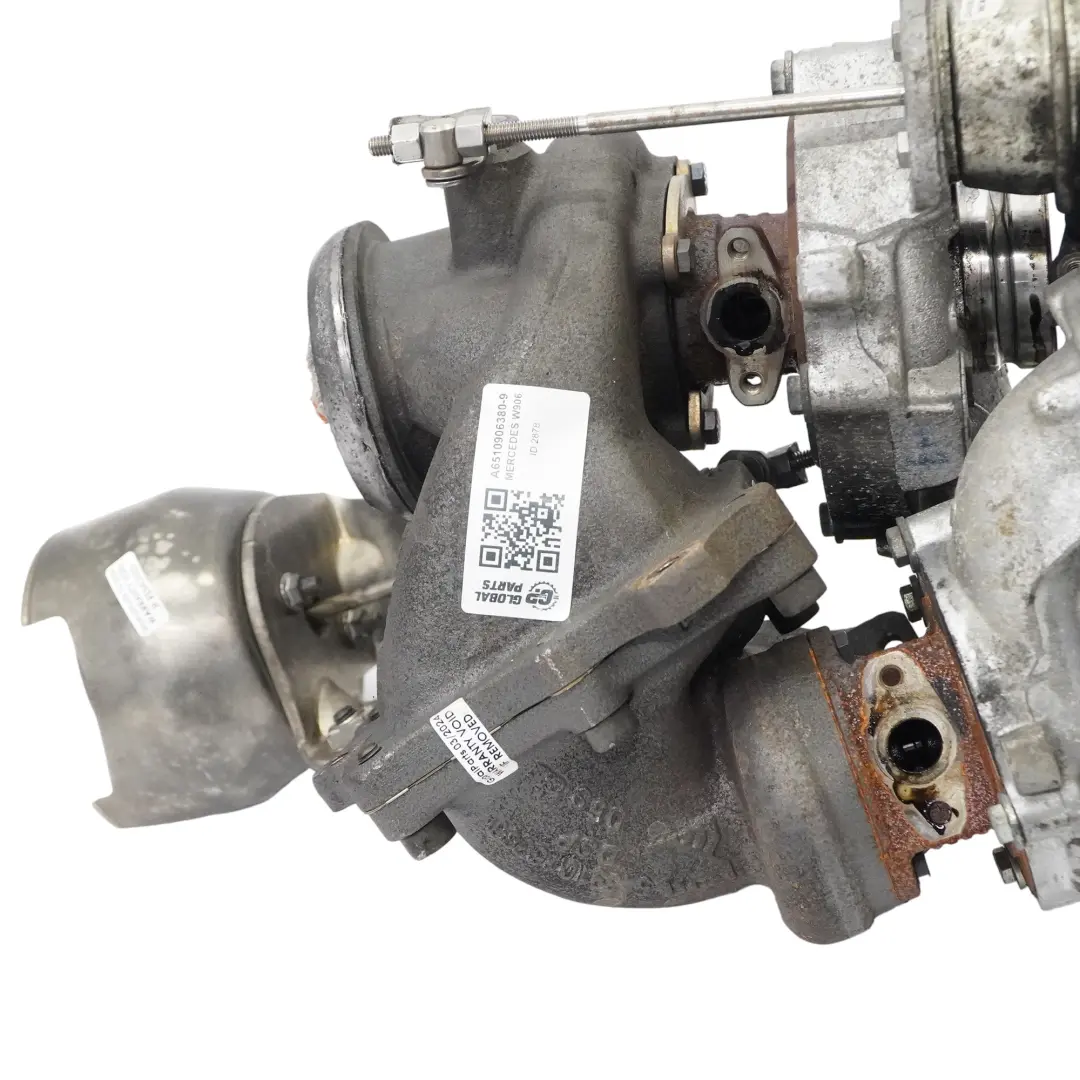 Turbocompressore Mercedes Sprinter W906 OM651 Diesel Turbo Charger A6510905780 per con numero di parte A6510906380 Turbocompressore Mercedes Sprinter W906 OM651 Diesel Turbo Charger A6510905780 - SKU A6510906380-9 - Numero di parte A6510906380
