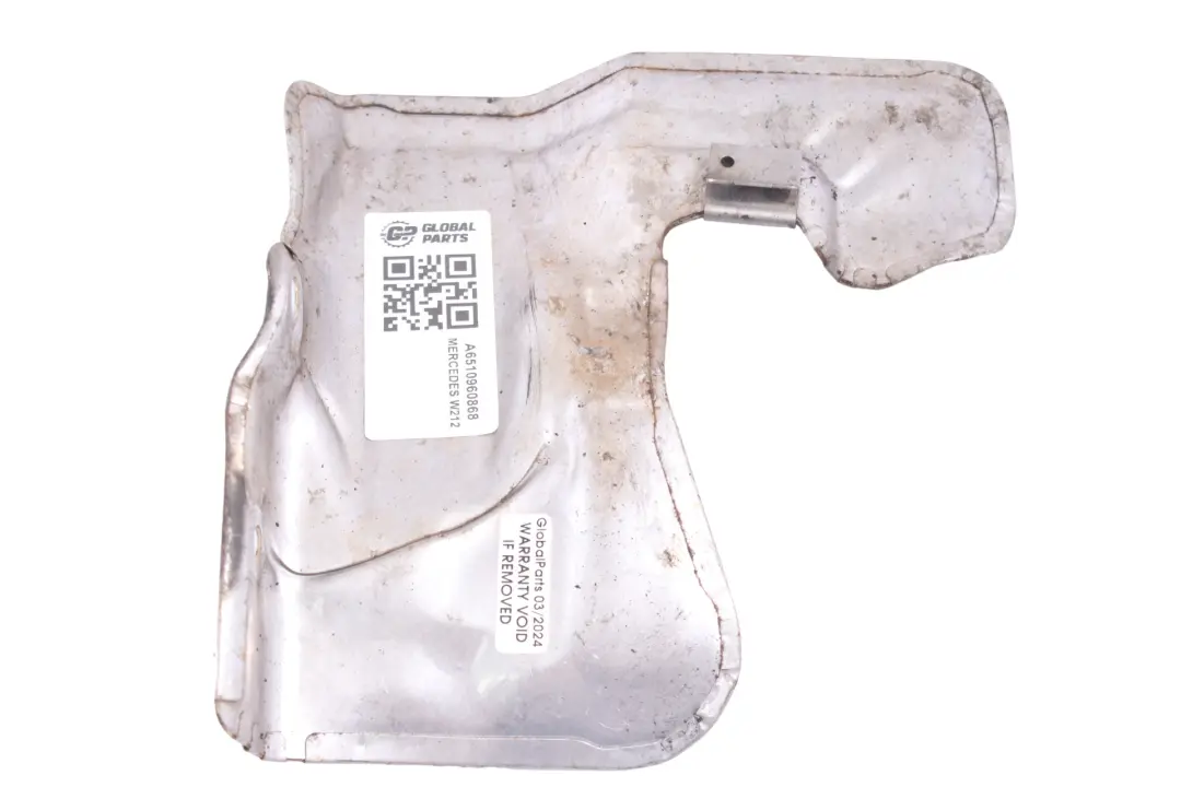  Bouclier thermique Mercedes W212 OM651 Turbocompresseur Plaque de blindage - SKU A6510960868 - Numéro de pièce A6510960868