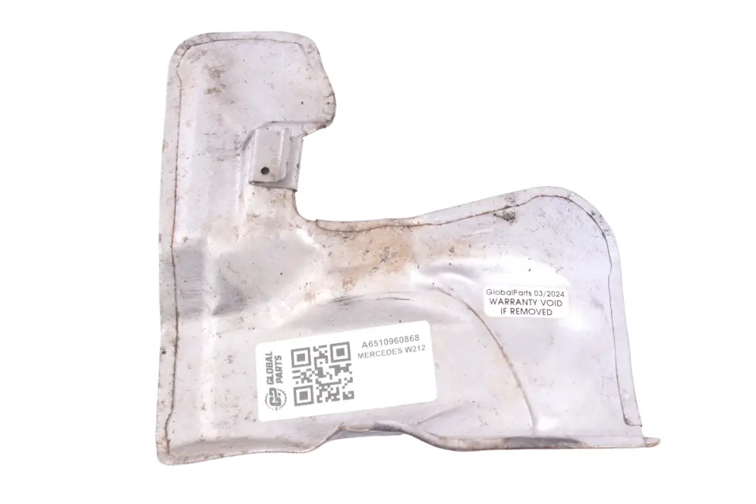 Escudo térmico Mercedes W212 OM651 Placa blindaje del turbocompresor - SKU A6510960868 - Número de pieza A6510960868