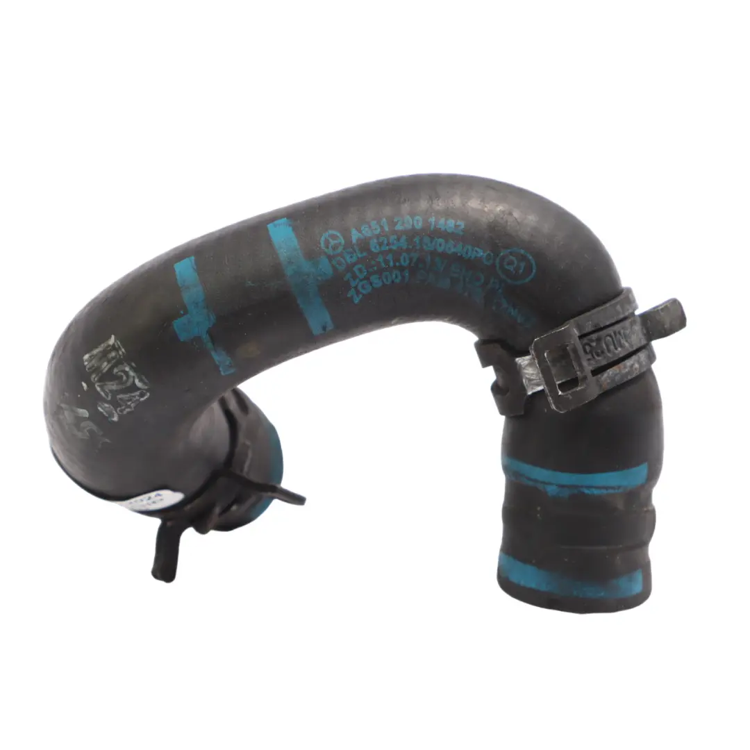 Manguera refrigerante Mercedes W204 OM651 Línea motor por agua para con número de pieza A6512001482 Manguera refrigerante Mercedes W204 OM651 Línea motor por agua - SKU A6512001482 - Número de pieza A6512001482