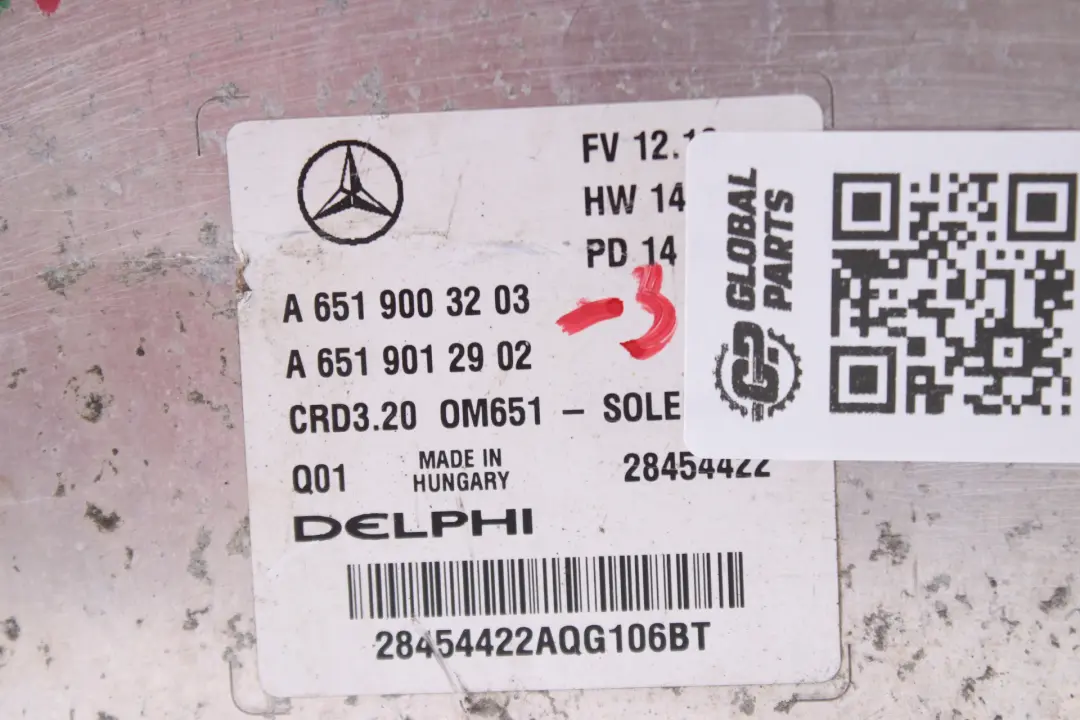 Mercedes W906 313 CDI OM651.955 129HP Diesel Engine ECU Kit Manual - SKU A6519003203-3 - Part number A6519003203