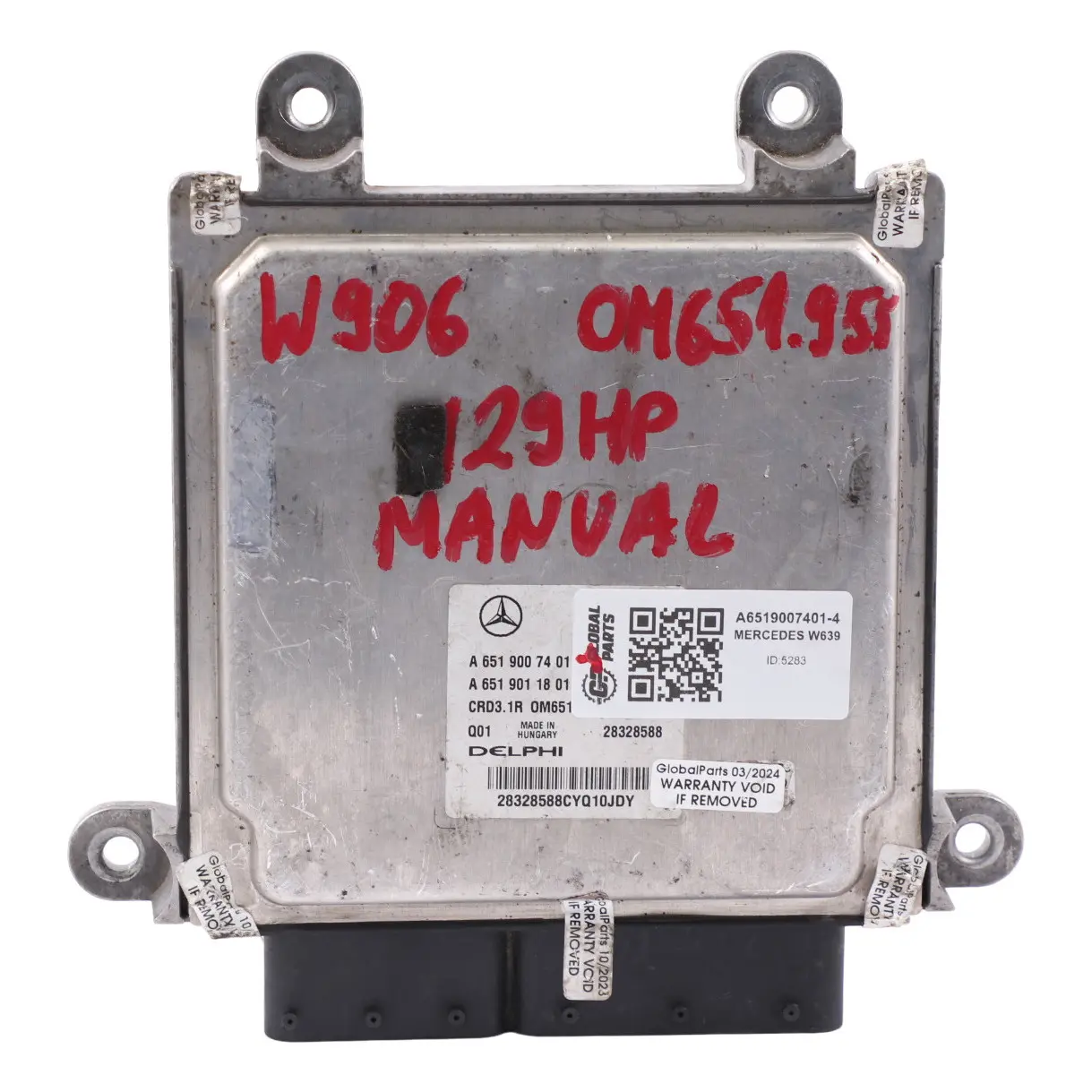 Mercedes Vito W639 OM651.955 129HP Modulo unità di controllo motore A6519007401