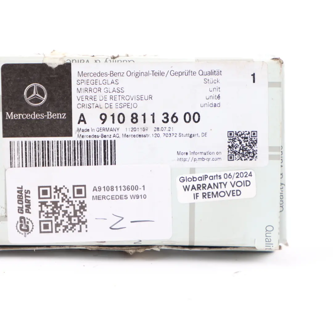 Mercedes Sprinter W910 Espejo Retrovisor Inferior Derecho Angular - SKU A9108113600-1 - Número de pieza A9108113600