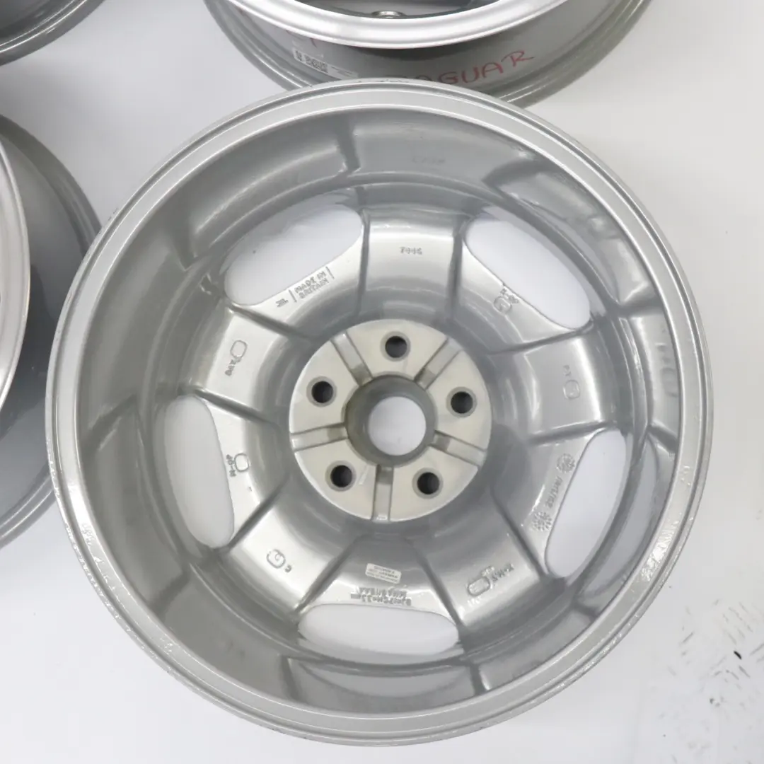  Jaguar XJR X306 XJ6 X300 Complete Set 4x Alloy Wheel Rim 17" 8J ET:33 Polished - SKU MNA6116AA-SET - Part number MNA6116AA-SET