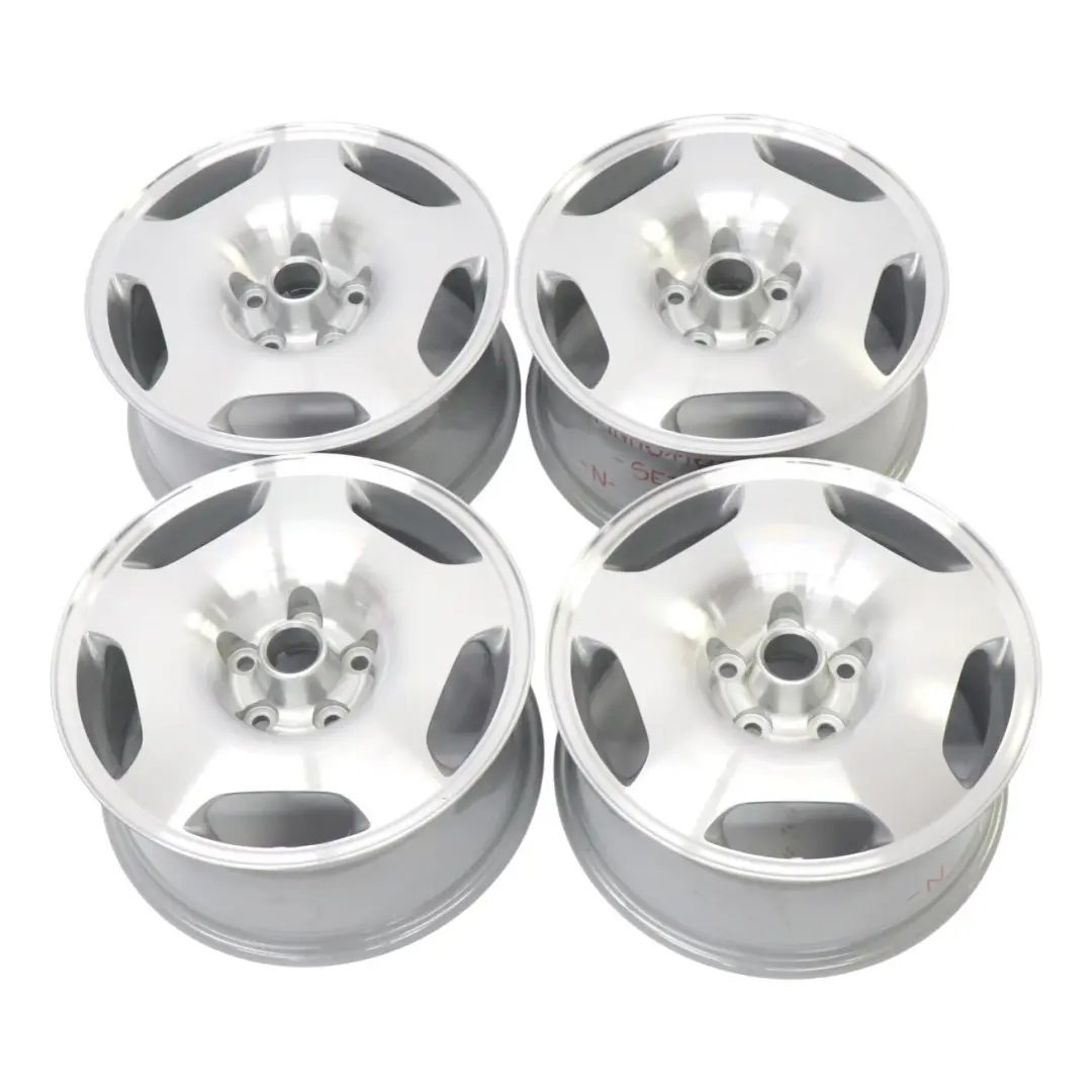  Jaguar XJR X306 XJ6 X300 Complete Set 4x Alloy Wheel Rim 17" 8J ET:33 Polished - SKU MNA6116AA-SET - Part number MNA6116AA-SET