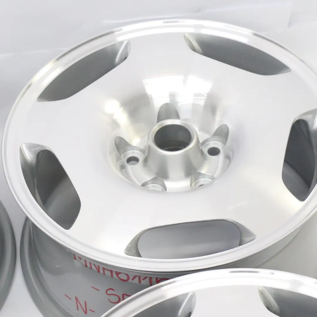  Jaguar XJR X306 XJ6 X300 Complete Set 4x Alloy Wheel Rim 17" 8J ET:33 Polished - SKU MNA6116AA-SET - Part number MNA6116AA-SET