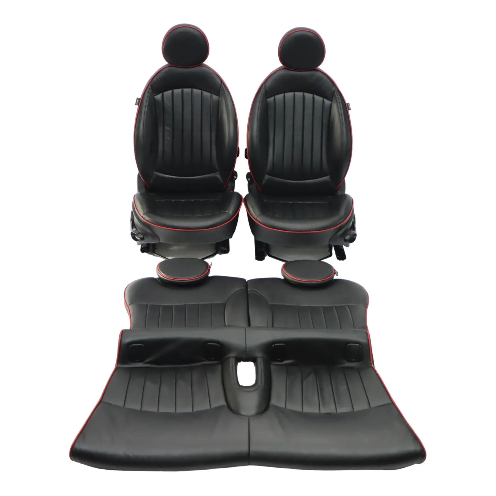 Mini R56 JCW Sport GP2 Campeonato Cuero Rojo Asientos Delanteros Asiento Trasero
