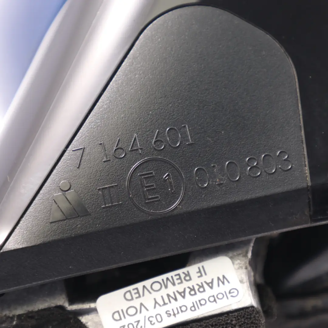 Wing Mirror BMW E81 E82 M Sport Power Fold Left N/S Le Mans Blau Metallic - 381 to with Part number 7185325 Wing Mirror BMW E81 E82 M Sport Power Fold Left N/S Le Mans Blau Metallic - 381 - SKU rhd-7185325-LMB - Part number 7185325