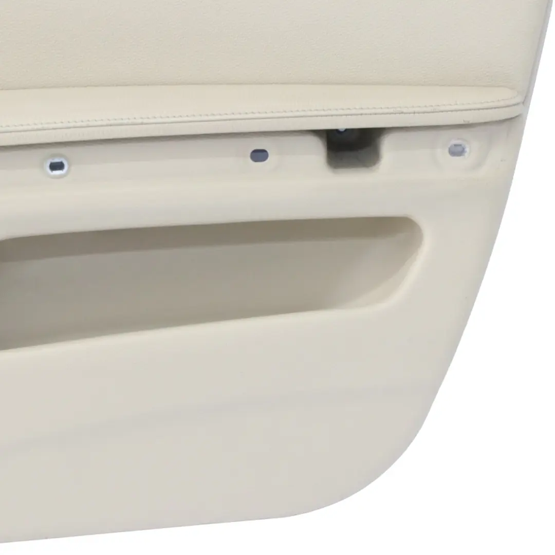 Front Right O/S Door Card Lining Leather Cream Beige to BMW E92 E93 with Part number 7219048 BMW E92 E93 Front Right O/S Door Card Lining Leather Cream Beige - SKU rhd-7219048 - Part number 7219048