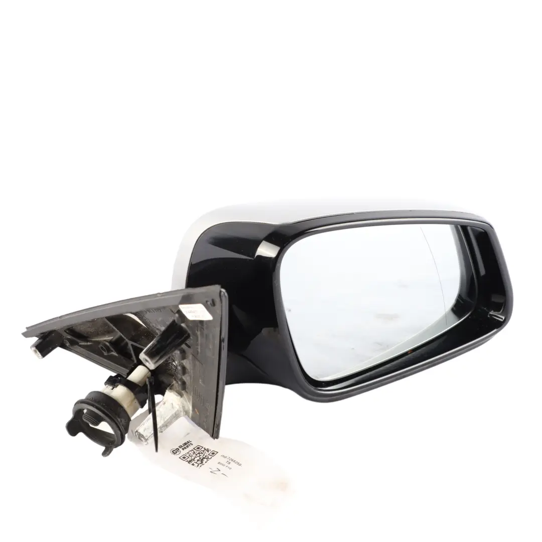 BMW F10 F11 Heated Right Wing Mirror O/S High Gloss Titansilber Metallic - 354 - SKU rhd-7268250-TS - Part number 7268250