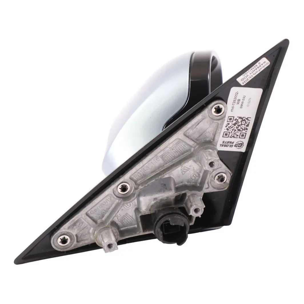 Fold High Gloss Right Wing Mirror O/S Bluewater 896 to BMW 3 Series E92 LCI Power with Part number 7282652 BMW 3 Series E92 LCI Power Fold High Gloss Right Wing Mirror O/S Bluewater 896 - SKU rhd-7282652-WB - Part number 7282652