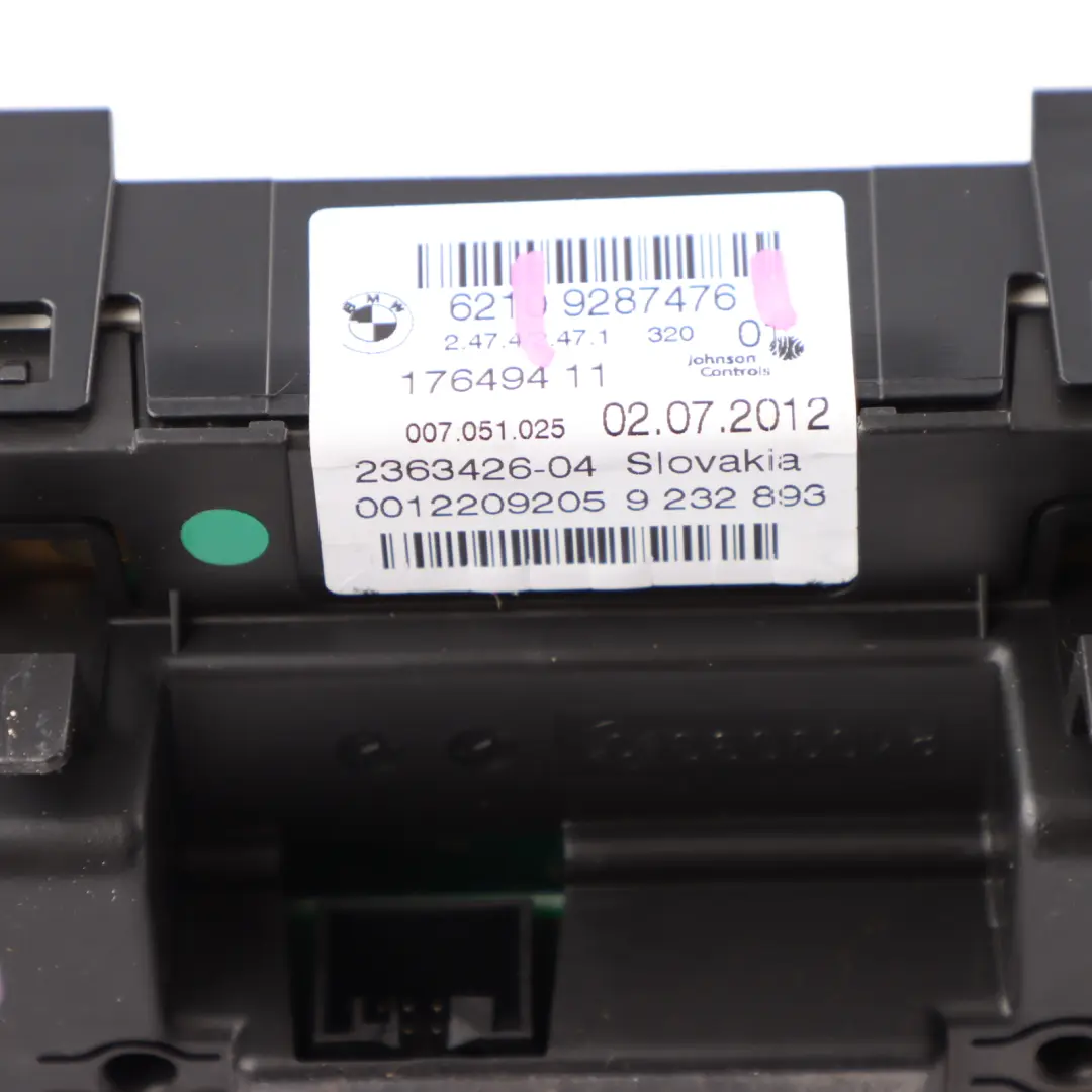  Instrument Cluster BMW F30 F31 Petrol Speedo Clocks Module MPH Manual - SKU rhd-9287476-3 - Part number 9287476