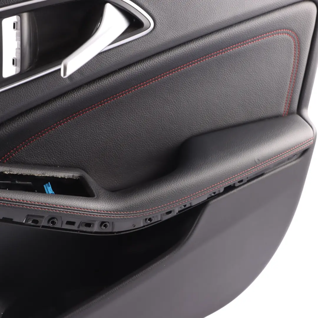 Front Door Card Mercedes W176 Right O/S Trim Panel Cover Leather Red Thread to with Part number A1767205000 Front Door Card Mercedes W176 Right O/S Trim Panel Cover Leather Red Thread - SKU rhd-A1767205000-2 - Part number A1767205000