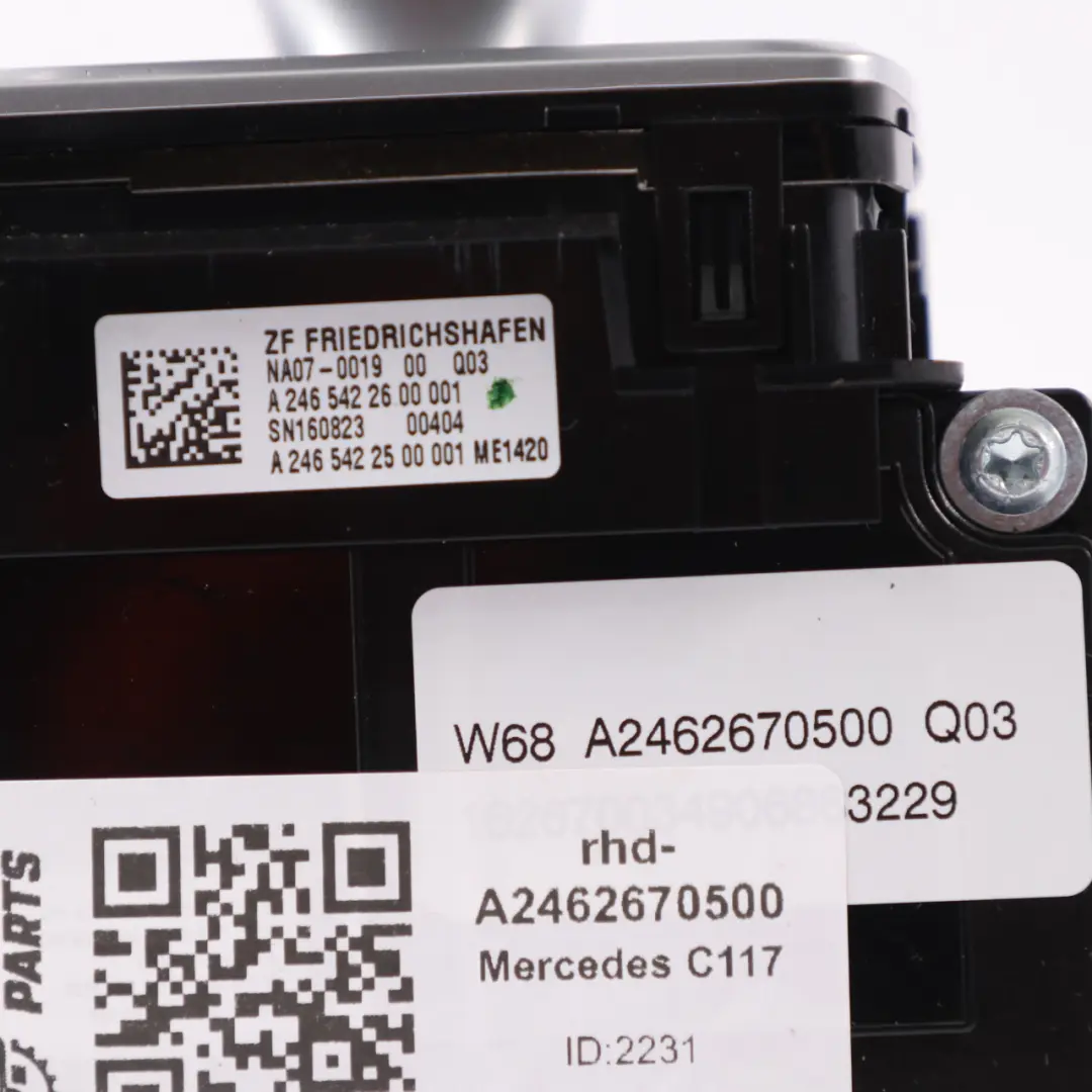 Selector Mercedes C117 W176 AMG Automatic Gear Switch Shifter to Gear with Part number A2462670500 Gear Selector Mercedes C117 W176 AMG Automatic Gear Switch Shifter - SKU rhd-A2462670500 - Part number A2462670500