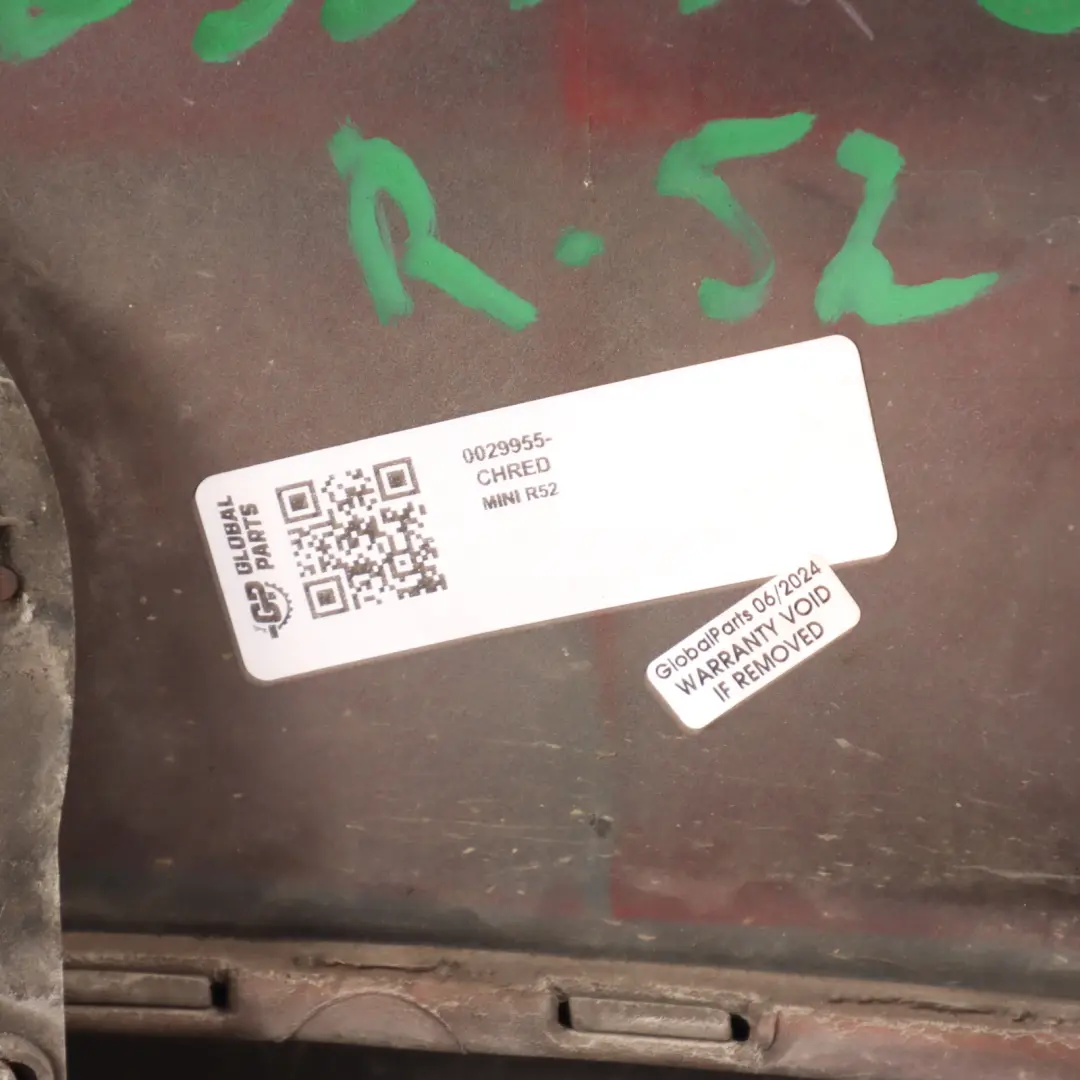 Front Bumper Cooper S Panel Chili Red - 851 to Mini R52 R53 with Part number 0029955 Mini R52 R53 Front Bumper Cooper S Panel Chili Red - 851 - SKU 0029955-CHRED - Part number 0029955