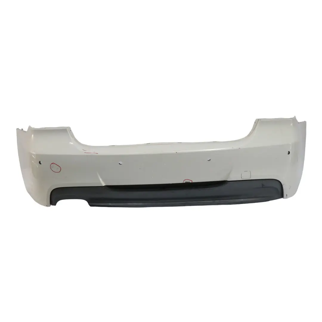 Bumper BMW E90 M Sport Trim Panel PDC Alpinweiss 3 Alpine White - 300 to Rear with Part number 0033541 Rear Bumper BMW E90 M Sport Trim Panel PDC Alpinweiss 3 Alpine White - 300 - SKU 0033541-AW2 - Part number 0033541
