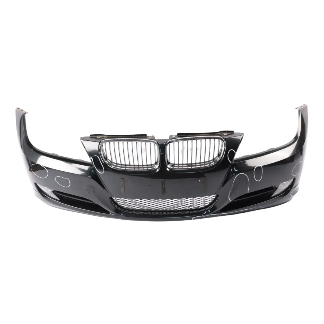 BMW E90 LCI Front Bumper Trim Panel Complete Black Sapphire Metallic - 475 - SKU 0036839-BS - Part number 0036839