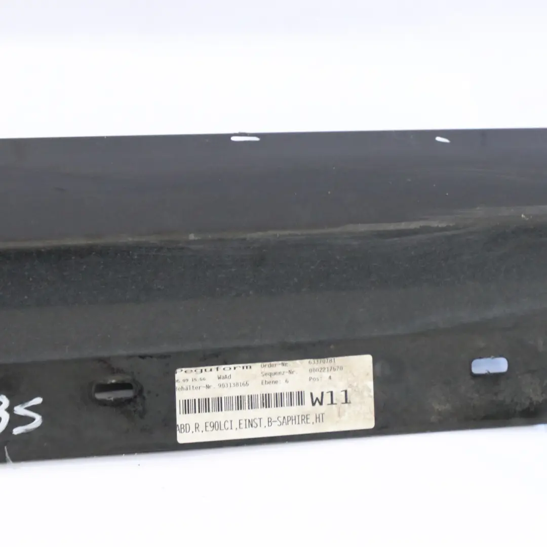 BMW 3 E90 E91 LCI Gonna laterale destra Black Sapphire Metallic - 475 - SKU 0037060-BS - Numero di parte 0037060