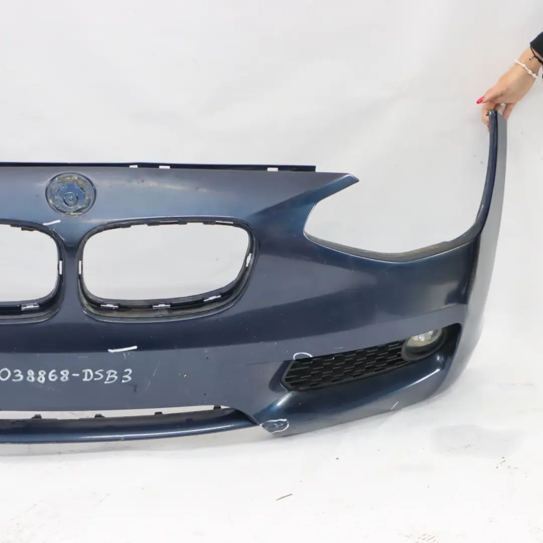 BMW F20 F21 Bumper Front Trim Panel Covering Tiefseeblau Blue Metallic - A76 - SKU 0038868-DSB3 - Part number 0038868