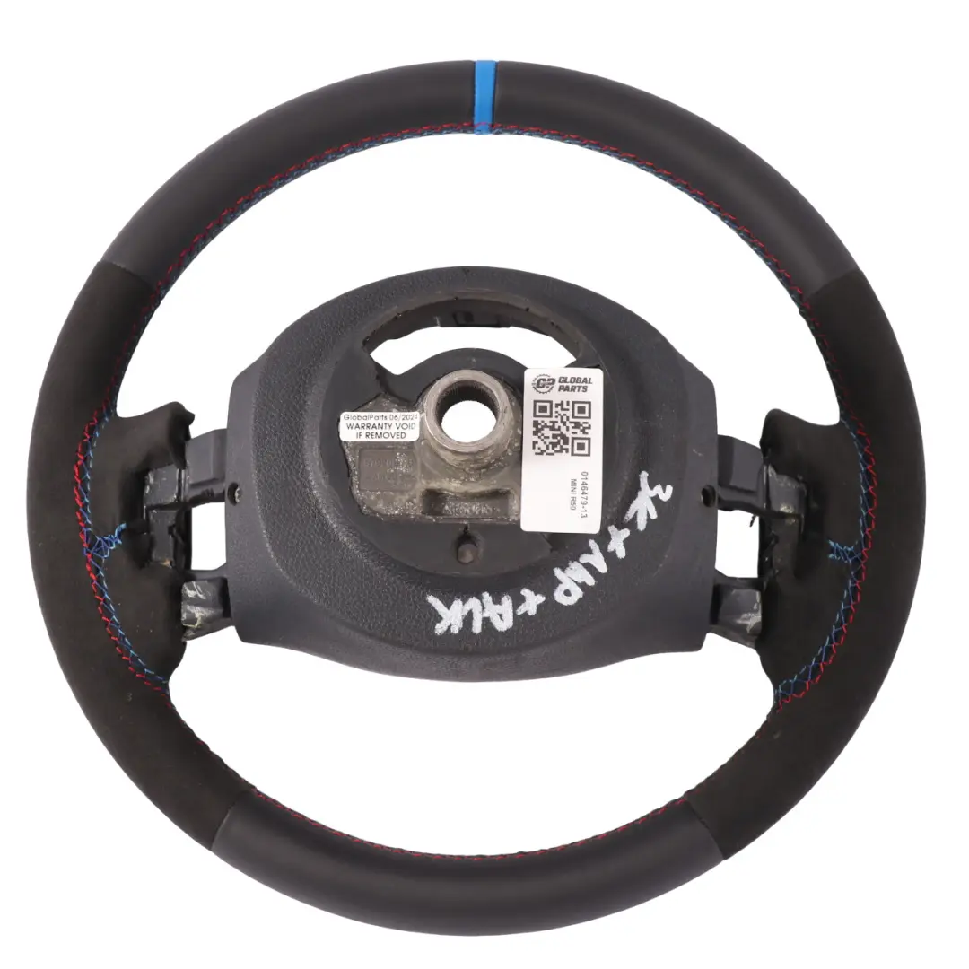 NUOVO Pelle Nera / Alcantara 2 Razze per Volante Mini Cooper R50 R52 con numero di parte 0146479 Volante Mini Cooper R50 R52 NUOVO Pelle Nera / Alcantara 2 Razze - SKU 0146479-13 - Numero di parte 0146479