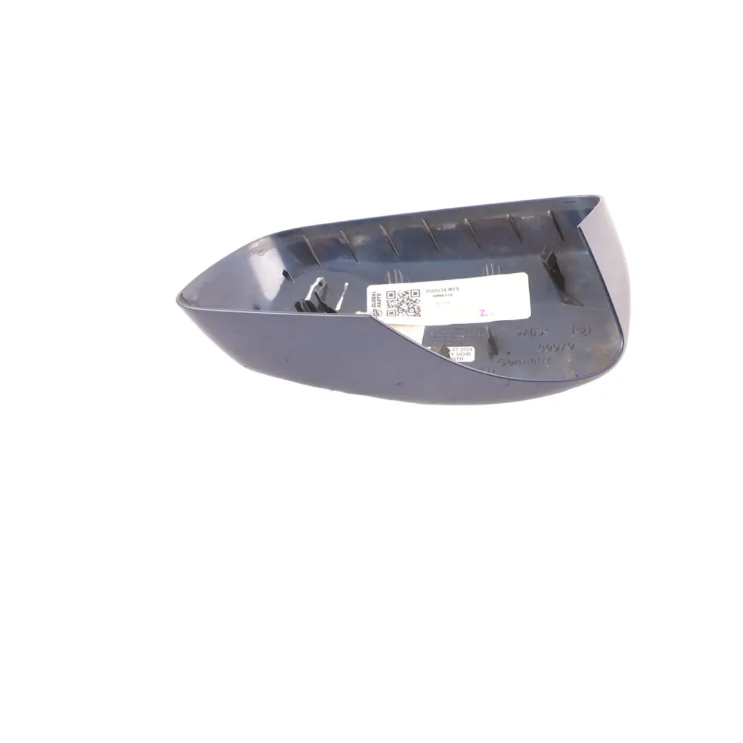 BMW E60 E61 Wing Mirror Left N/S Cover Cap Casing Mysticblau Blue - A07 - SKU 0300238-MYS - Part number 0300238