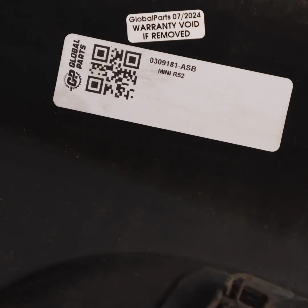 Bumper Panel PDC Astro Black Metallic - A25 to Mini Cabrio R52 Rear with Part number 0309181 Mini Cabrio R52 Rear Bumper Panel PDC Astro Black Metallic - A25 - SKU 0309181-ASB - Part number 0309181