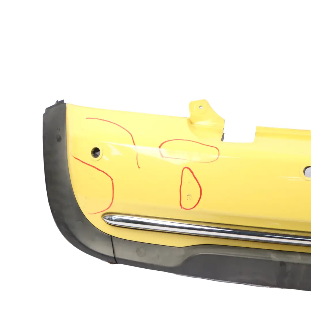 Complete Rear Bumper PDC Panel Liquid Yellow - 902 to Mini R52 Cabrio with Part number 0309183 Mini R52 Cabrio Complete Rear Bumper PDC Panel Liquid Yellow - 902 - SKU 0309183-YEL1 - Part number 0309183