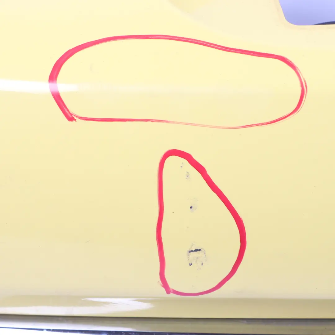 Complete Rear Bumper PDC Panel Liquid Yellow - 902 to Mini R52 Cabrio with Part number 0309183 Mini R52 Cabrio Complete Rear Bumper PDC Panel Liquid Yellow - 902 - SKU 0309183-YEL1 - Part number 0309183