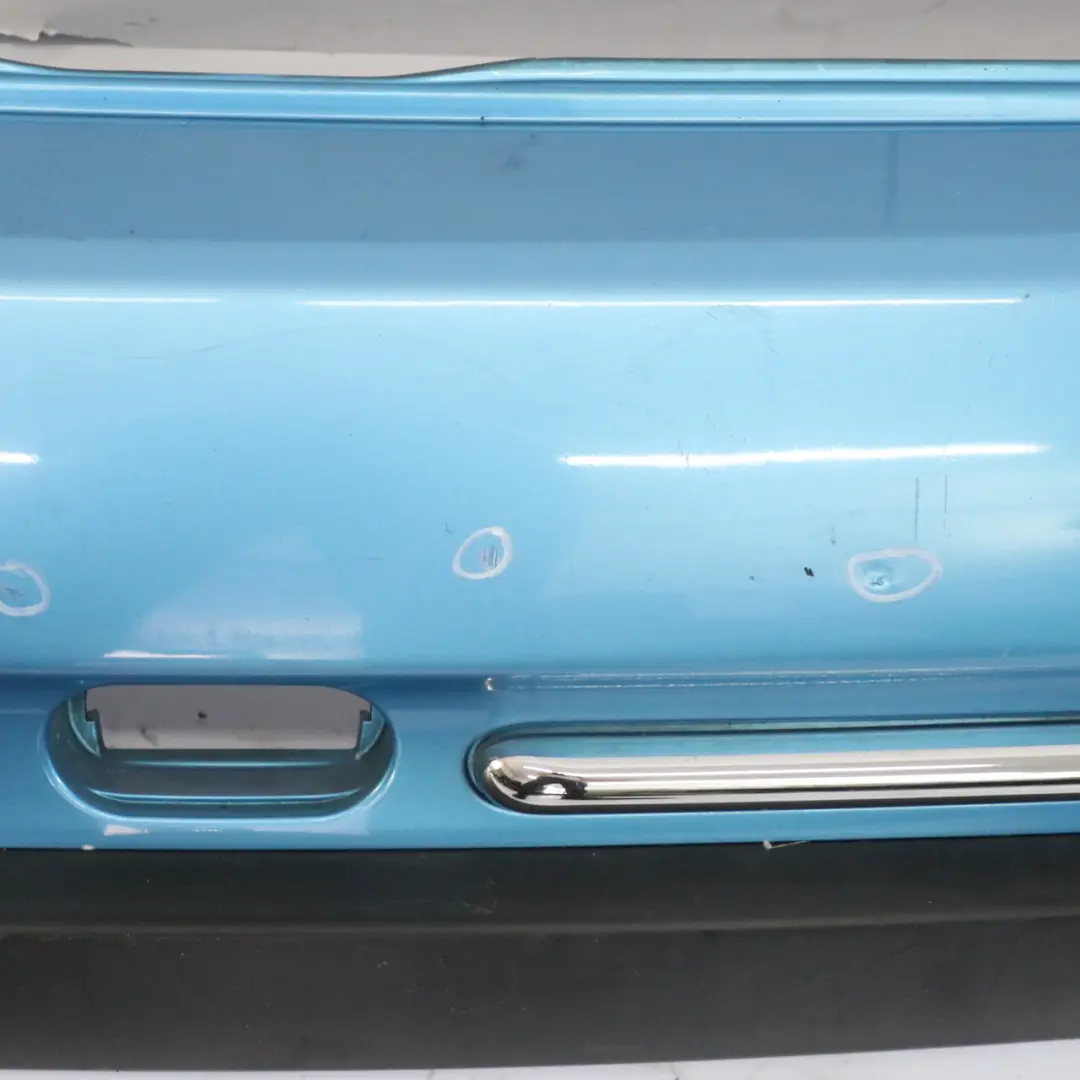 Bumper Mini R50 Trim Panel Chrome Electric Blue Metallic - 870 to Rear with Part number 0393503 Rear Bumper Mini R50 Trim Panel Chrome Electric Blue Metallic - 870 - SKU 0393503-ELB - Part number 0393503