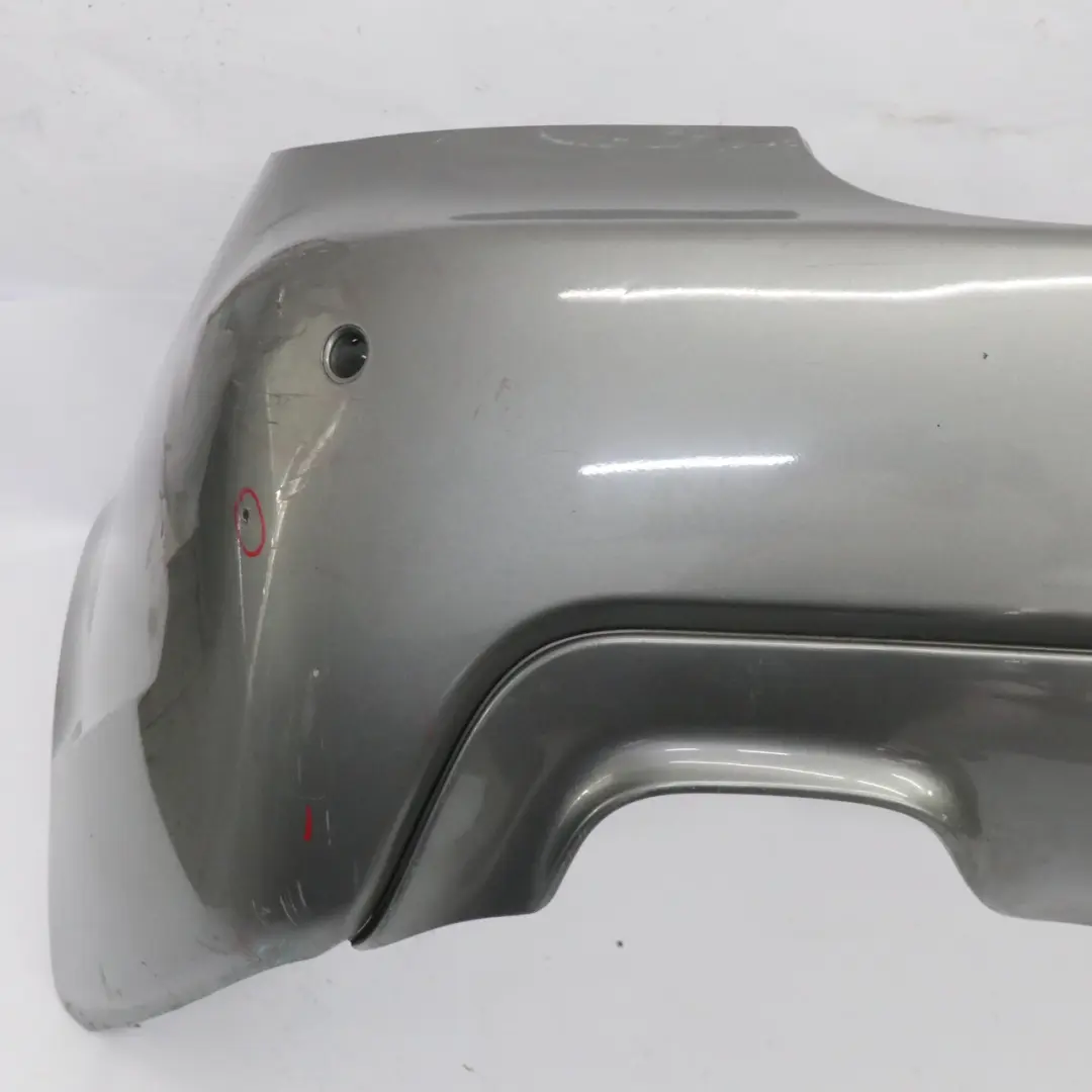 BMW E60 M Sport Rear Bumper Panel PDC Silbergrau Silver Grey Metallic - A08 - SKU 0394707-SBG - Part number 0394707
