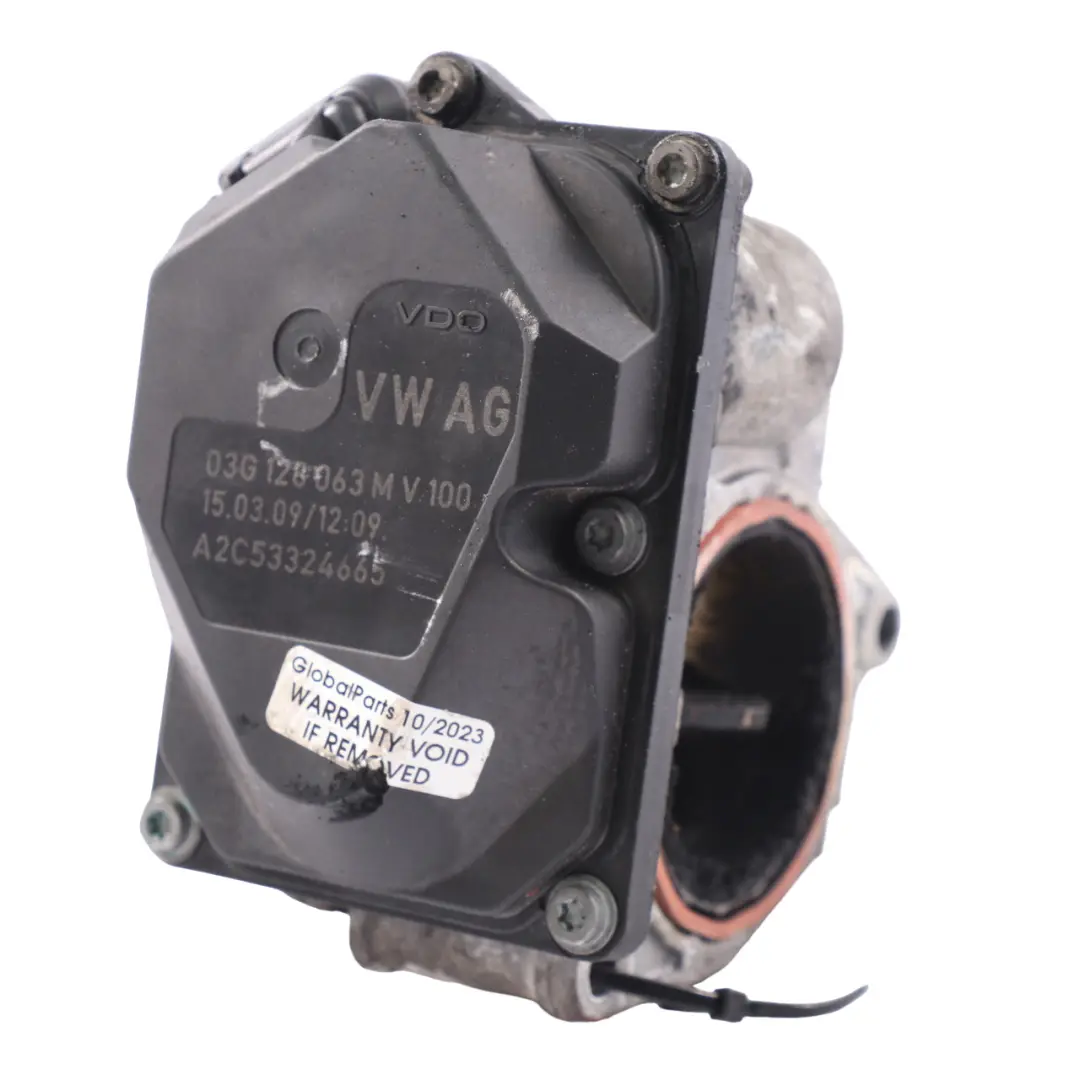 VW Volkswagen Touran 2.0 TDI BKD Drosselklappengehäuse Ventilklappe 03G128063M - SKU 03G128063M-1 - Teilenummer 03G128063M-1