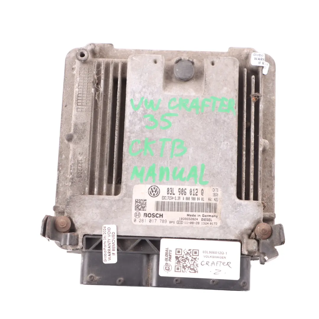 CKTB Engine Unit ECU Kit Key Lock to VW Volkswagen Crafter 35 2.0 TDI with Part number 03L906012Q VW Volkswagen Crafter 35 2.0 TDI CKTB Engine Unit ECU Kit Key Lock - SKU 03L906012Q-1 - Part number 03L906012Q