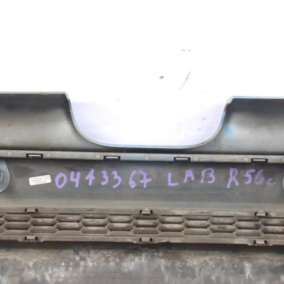 Complete Rear Bumper Trim JCW Aerokit Laser Blue - A59 to Mini Cooper S R56 R57 with Part number 0413367 Mini Cooper S R56 R57 Complete Rear Bumper Trim JCW Aerokit Laser Blue - A59 - SKU 0413367-LAB - Part number 0413367