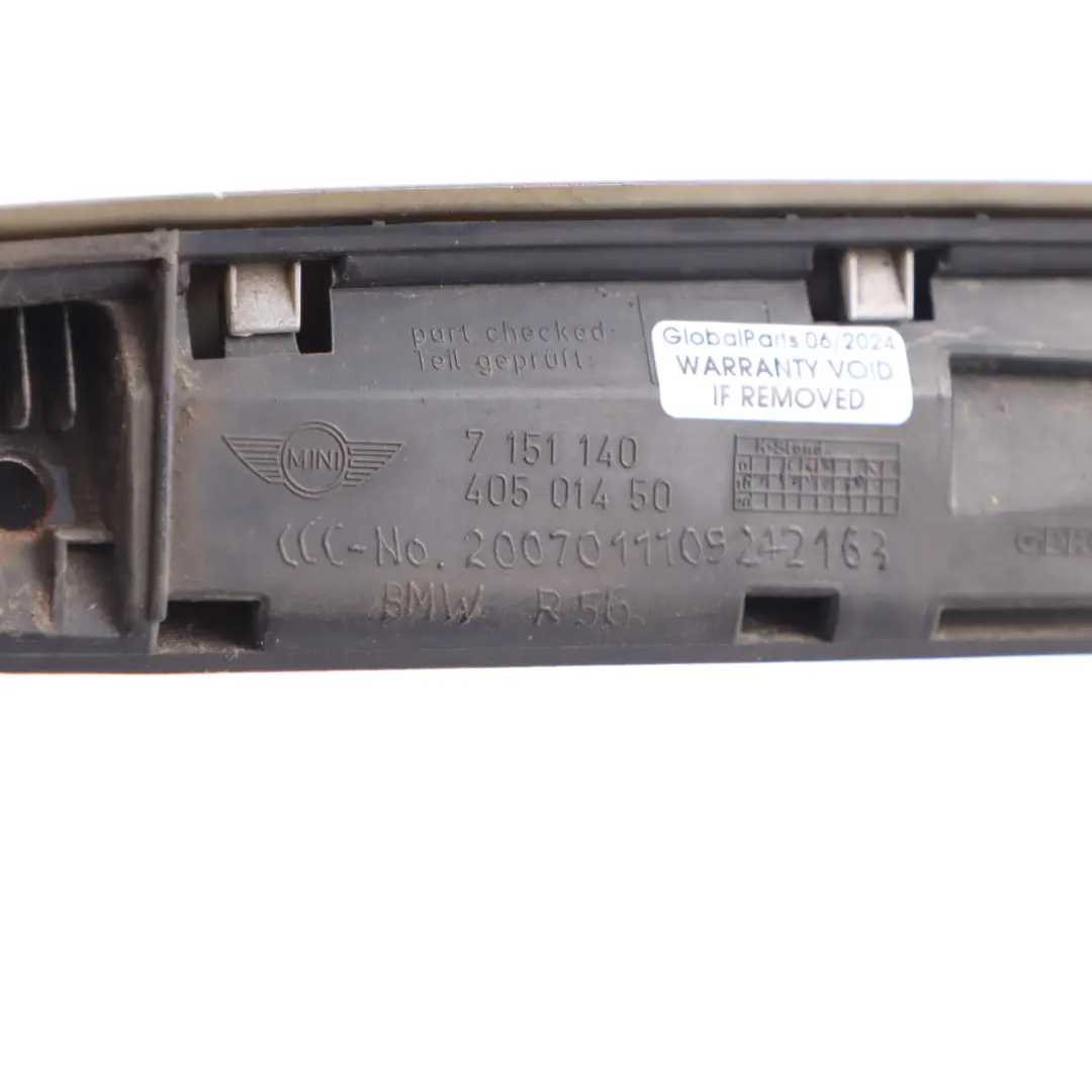 Mini R56 R57 R58 R59 Handle Strip Rear Trunk Lid Trim Dark Silver - 871 - SKU 0415377-DS - Part number 0415377