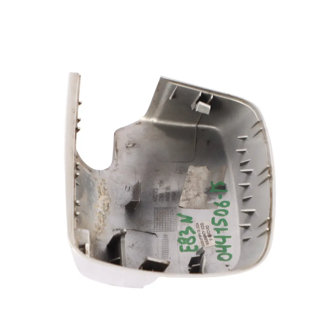 Wing Mirror Cover Cap Casing Right O/S Titan Silver Metallic 354 to BMW X3 E83 LCI with Part number 0441506 BMW X3 E83 LCI Wing Mirror Cover Cap Casing Right O/S Titan Silver Metallic 354 - SKU 0441506-TS - Part number 0441506