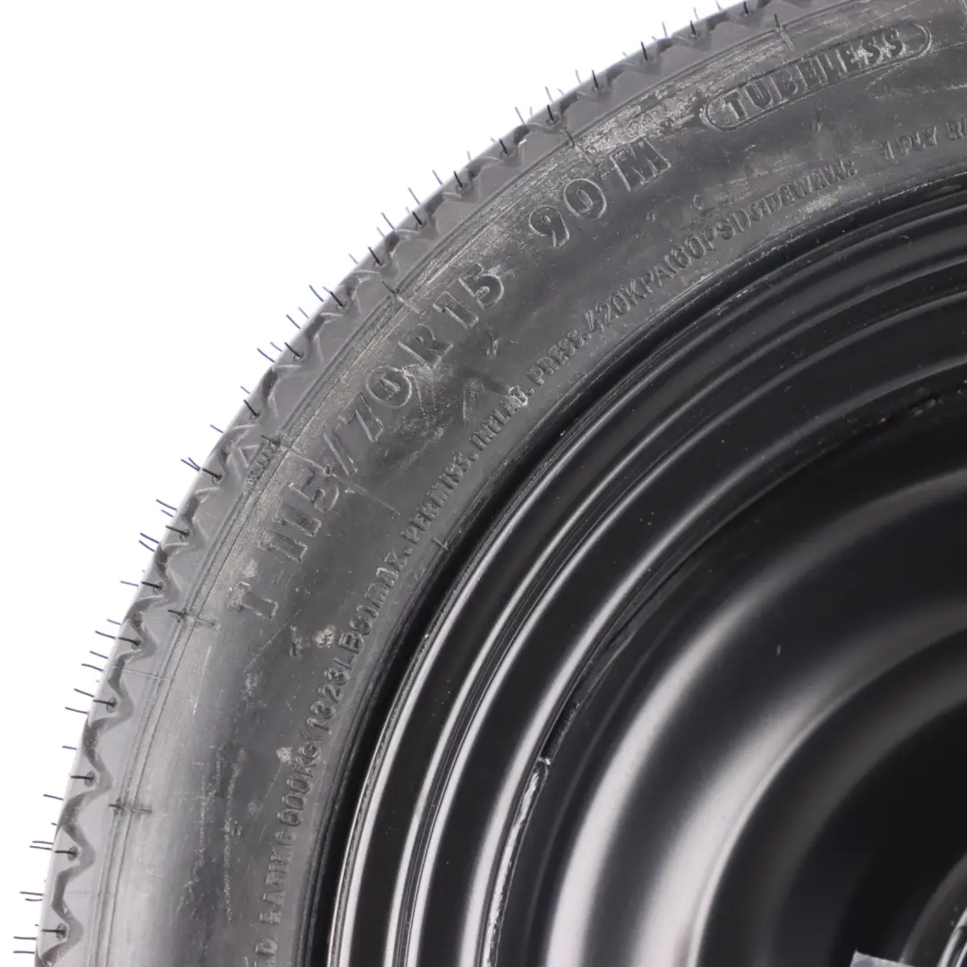 Emergency Spare Wheel Tyre 115/70 R15 to Mini Cooper R50 R56 Continental with Part number 1508367 Mini Cooper R50 R56 Continental Emergency Spare Wheel Tyre 115/70 R15 - SKU 1508367-1 - Part number 1508367