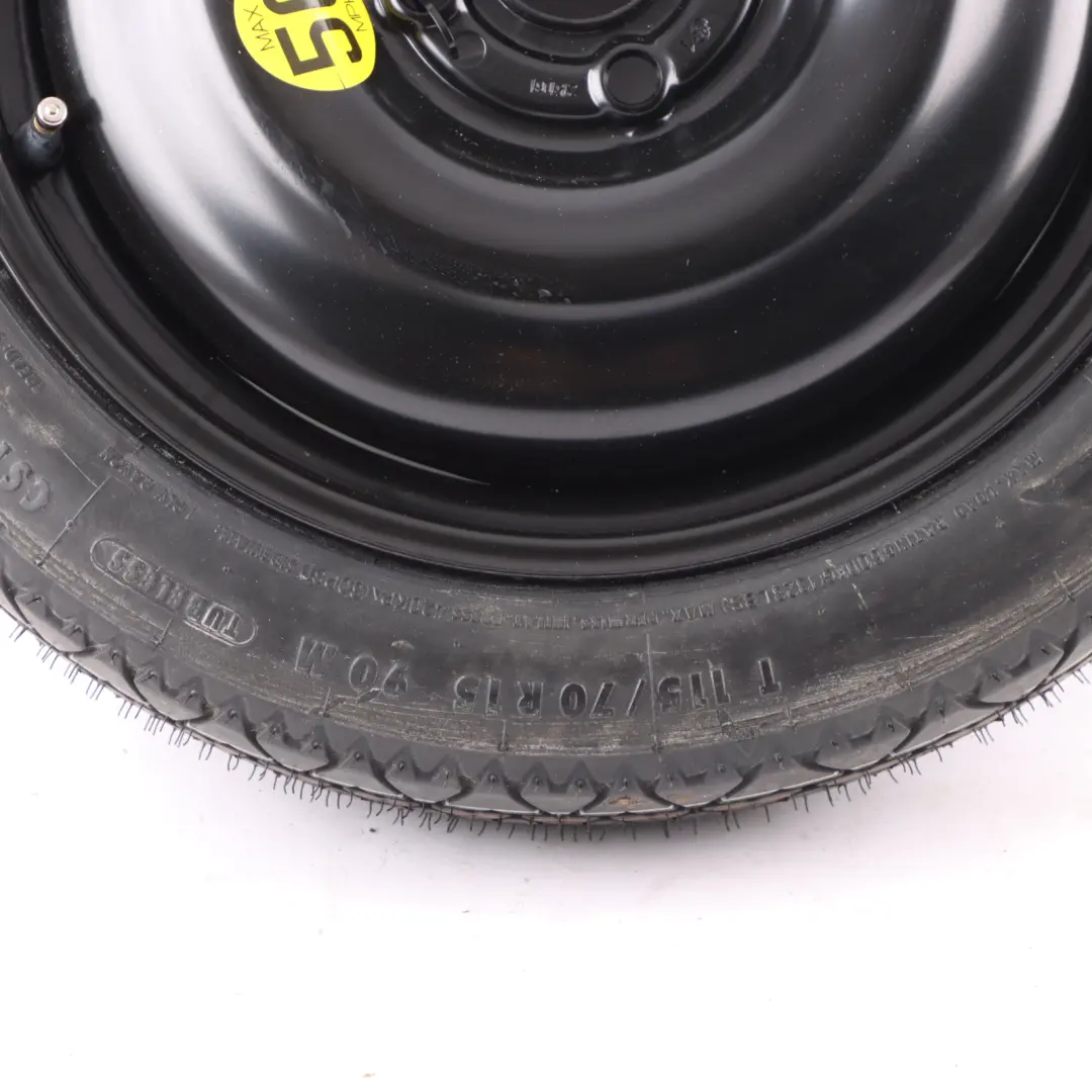 Emergency Spare Wheel Tyre 115/70 R15 to Mini Cooper R50 R56 Continental with Part number 1508367 Mini Cooper R50 R56 Continental Emergency Spare Wheel Tyre 115/70 R15 - SKU 1508367-1 - Part number 1508367